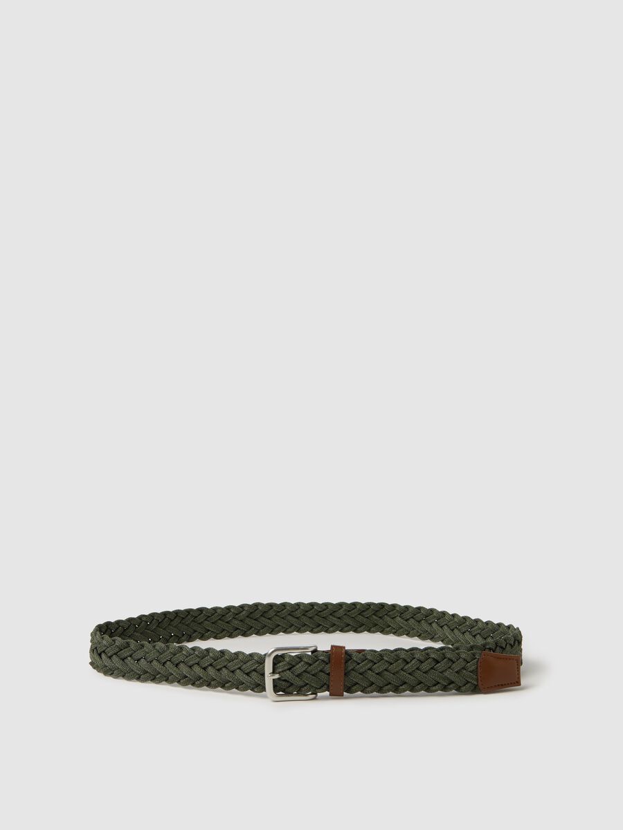 Green woven belt_0