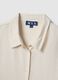Camicia in misto viscosa e lino bianca regular fit_5