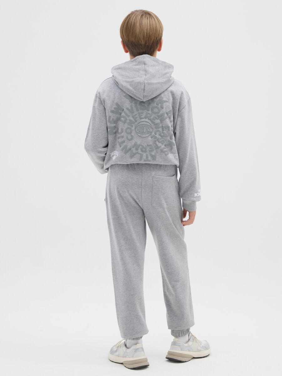 Boy's joggers in grey cotton blend relaxed fit_1