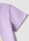 Girls' regular fit violet pure cotton T-shirt with floral print_3