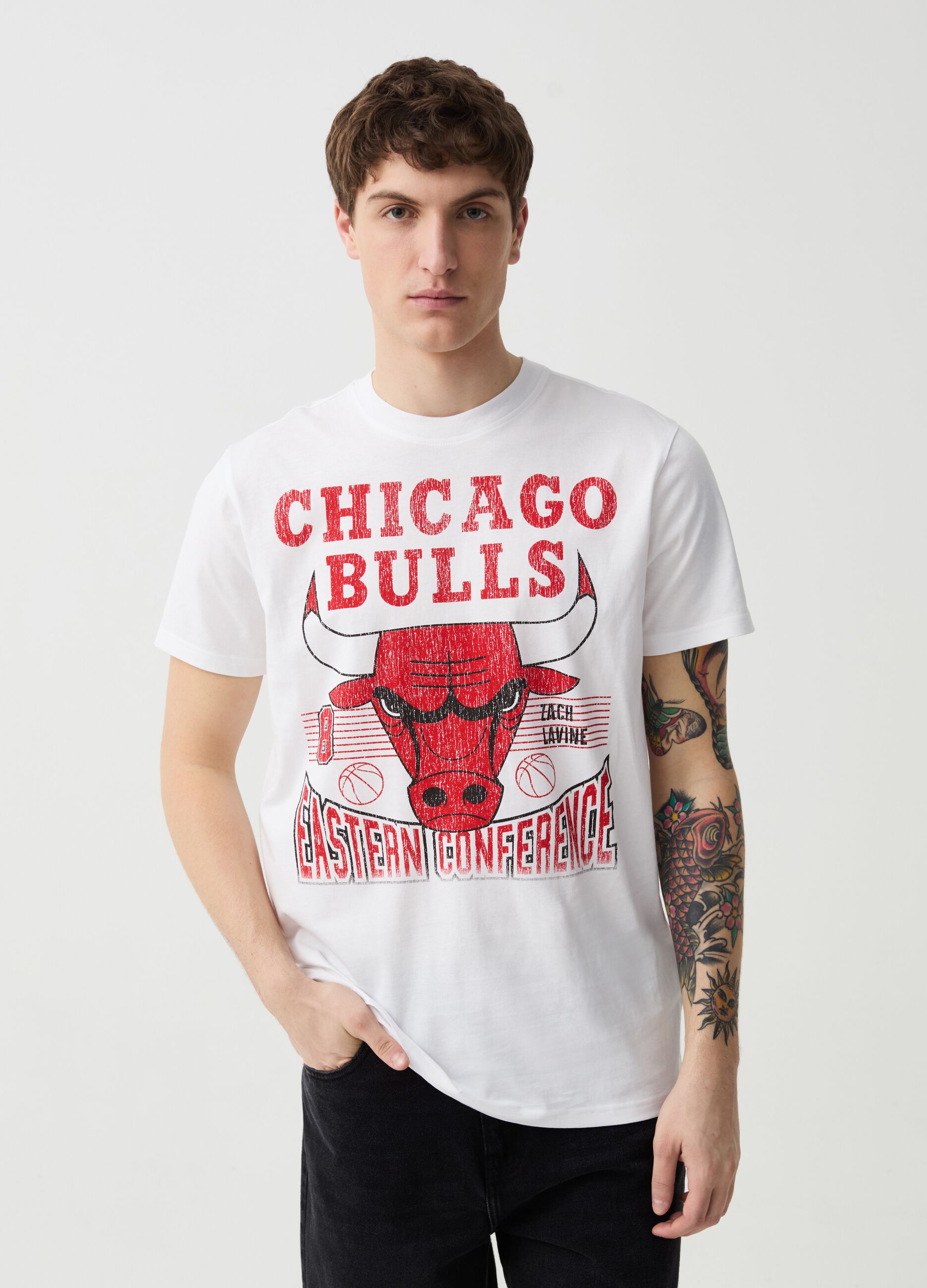 T-shirt con stampa NBA Chicago Bulls