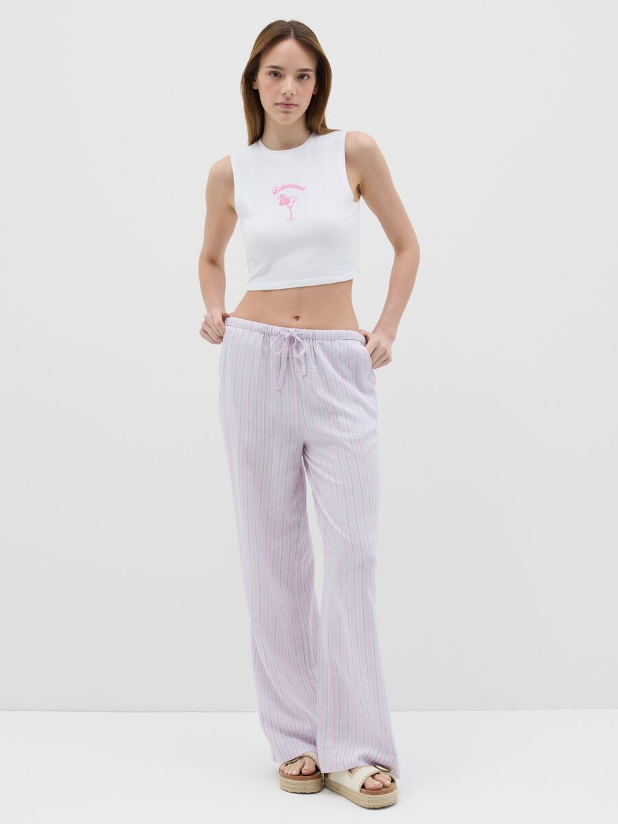 White cropped tank top with embroidery_1