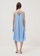 Light blue linen-viscose blend midi dress with V-neck, regular fit_3