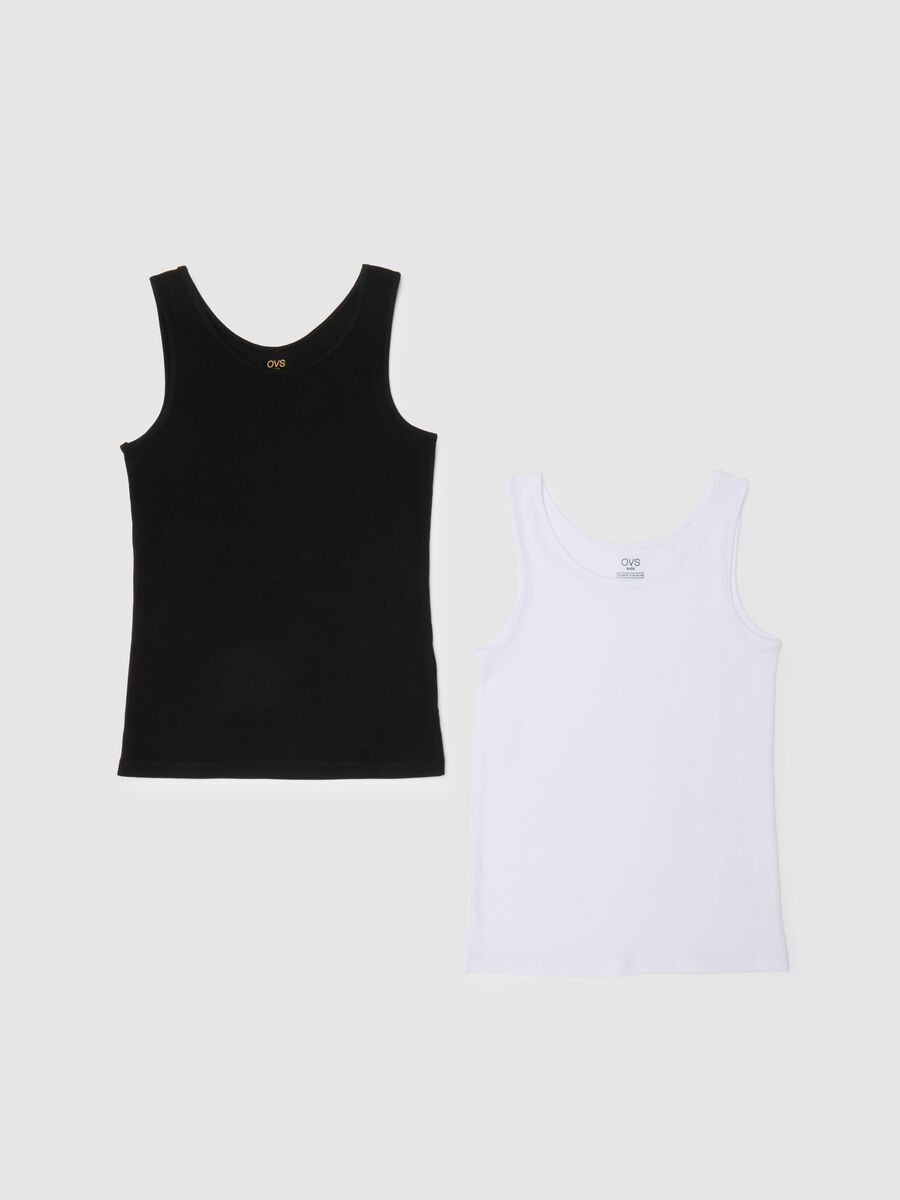 Girls' Cotton Multicolor Vest Twinpack_0