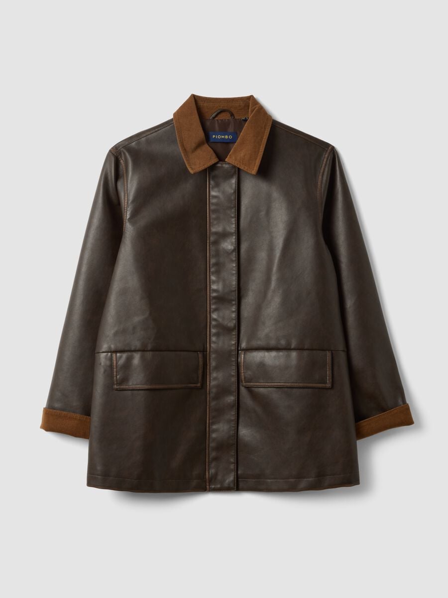 Brown regular-fit viscose-blend jacket_4