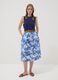 Tank top blu in puro cotone con laccetti sulle spalle_2