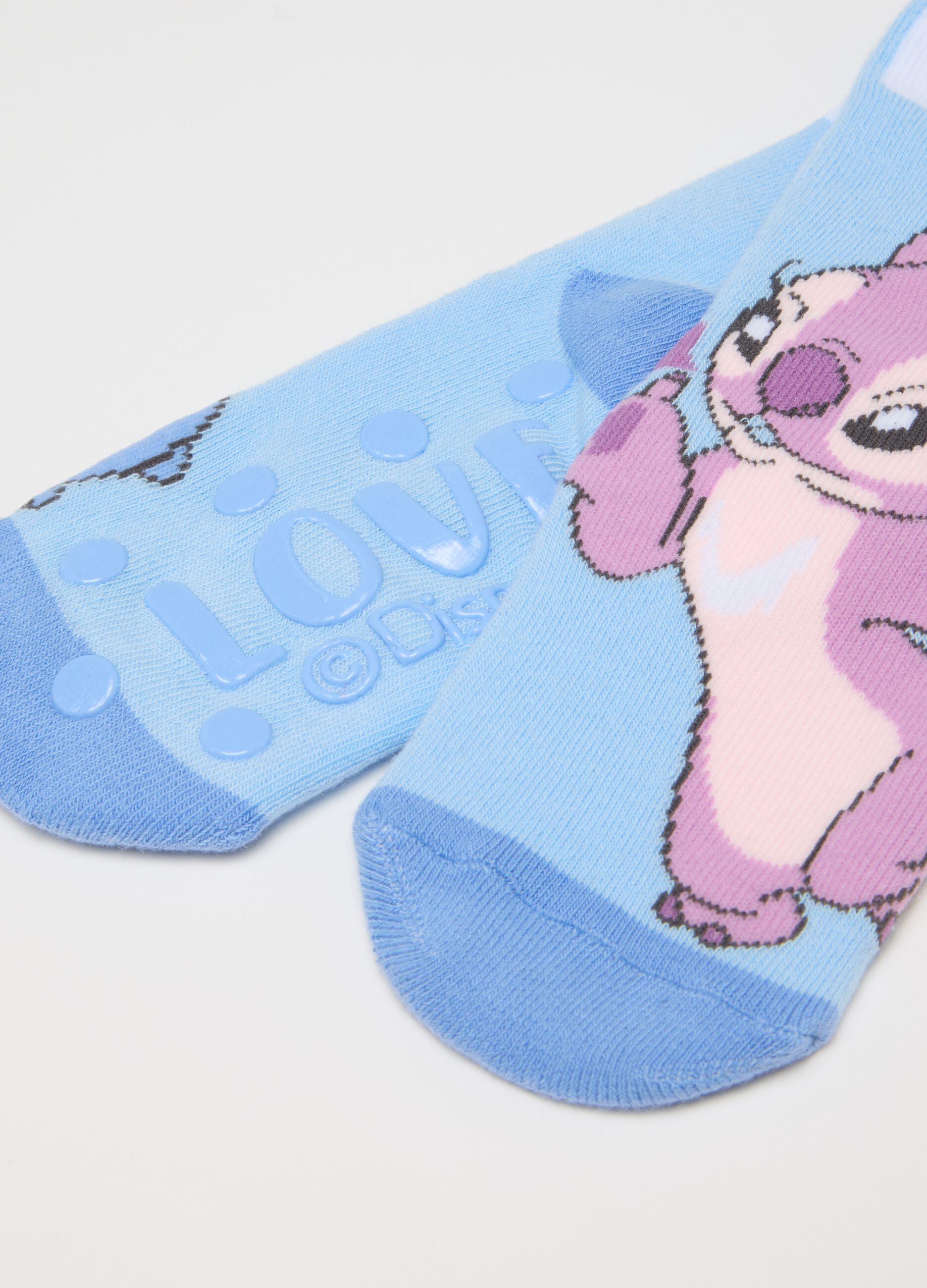 Girls' Non-Slip Multicolour Cotton Blend Socks