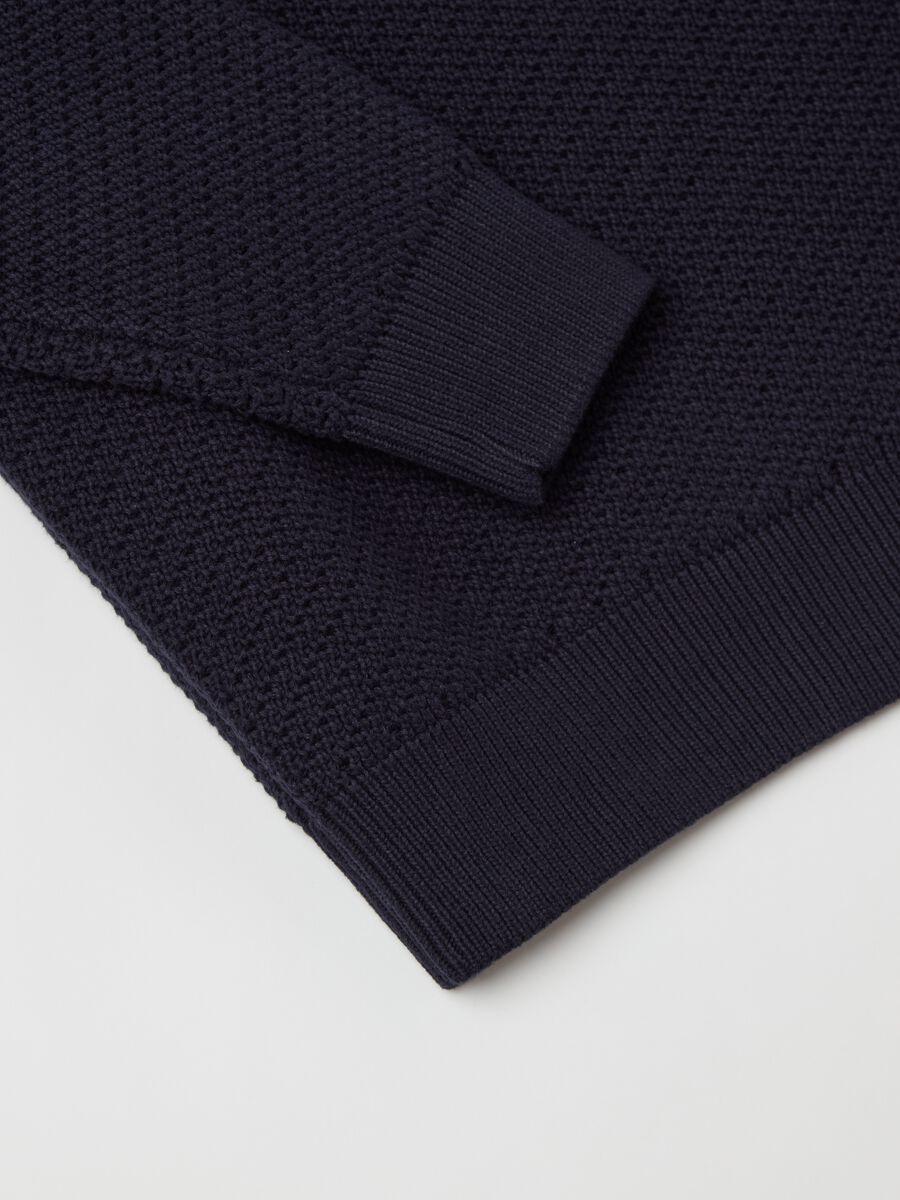 Cotton pullover with weave_5