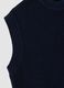 Blue cotton-blend knitted gilet with embroidery for boys_3