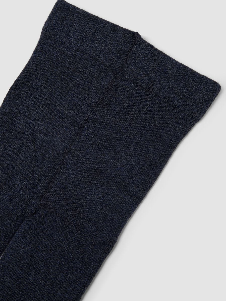 Midnight blue stretch viscose and cashmere tights_2