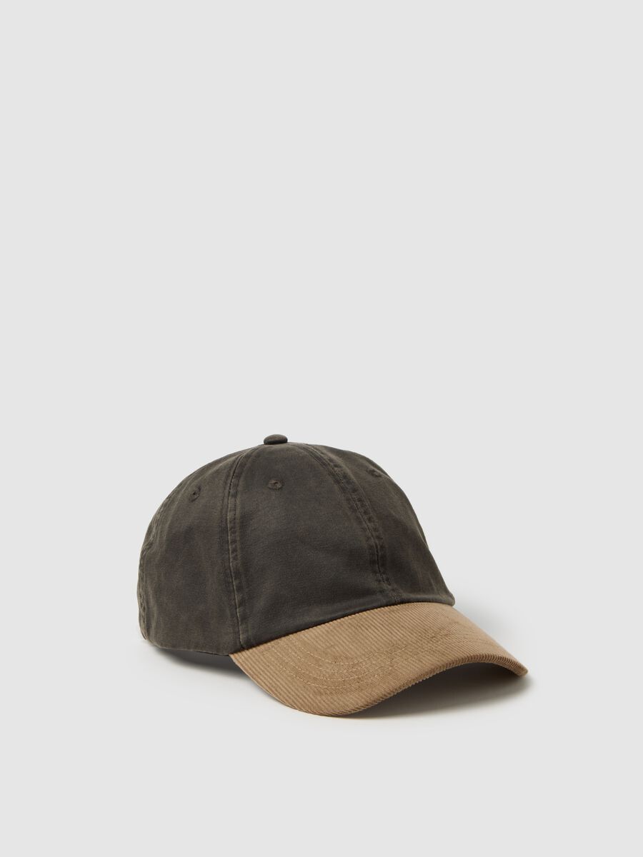 Cappello marrone da baseball in cotone_0