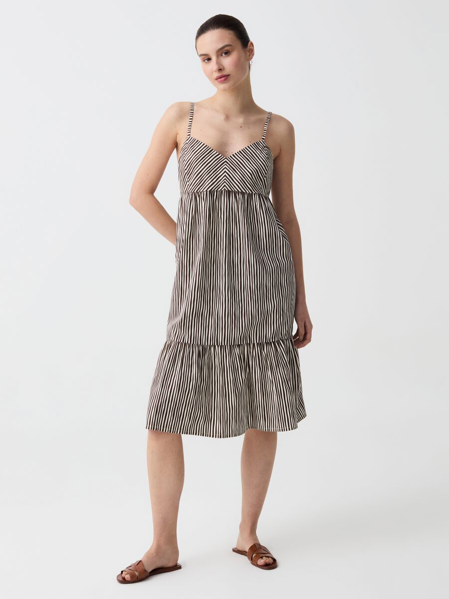 Midi dress with flounce_1