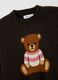 Brown regular fit sweater with print_5