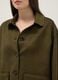 Green regular fit jacket with collar and buttons_3