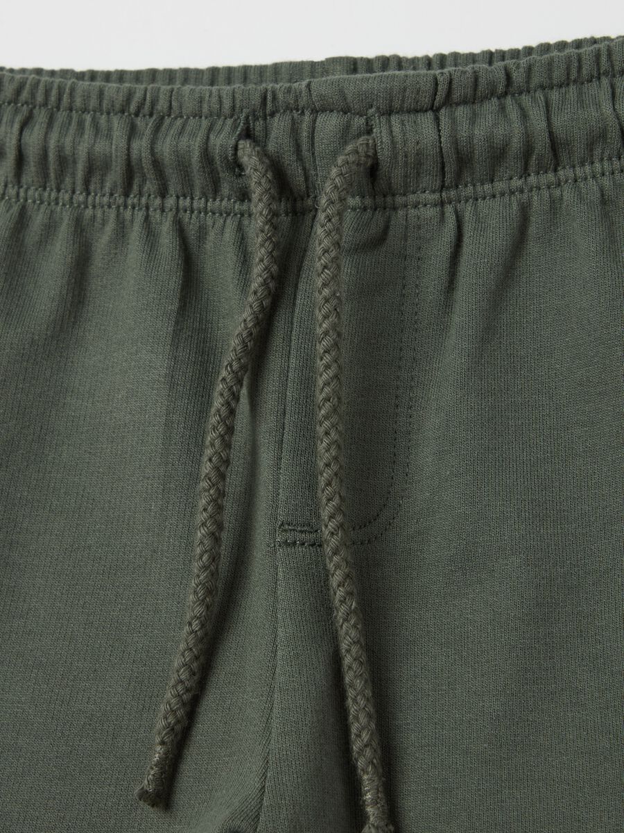 Bermuda shorts in French terry with drawstring_2