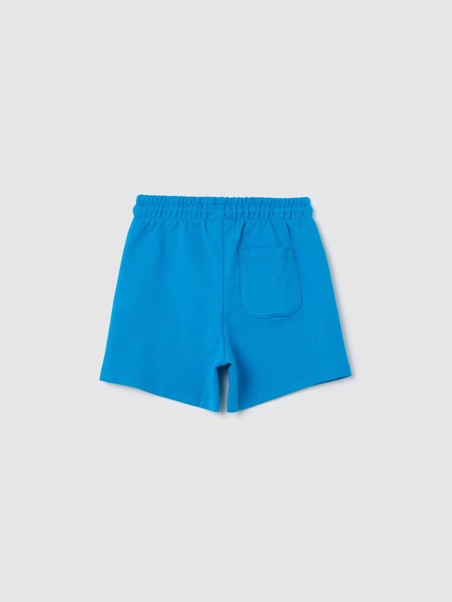 Blue shorts with tiger print in Fagottino cotton_1