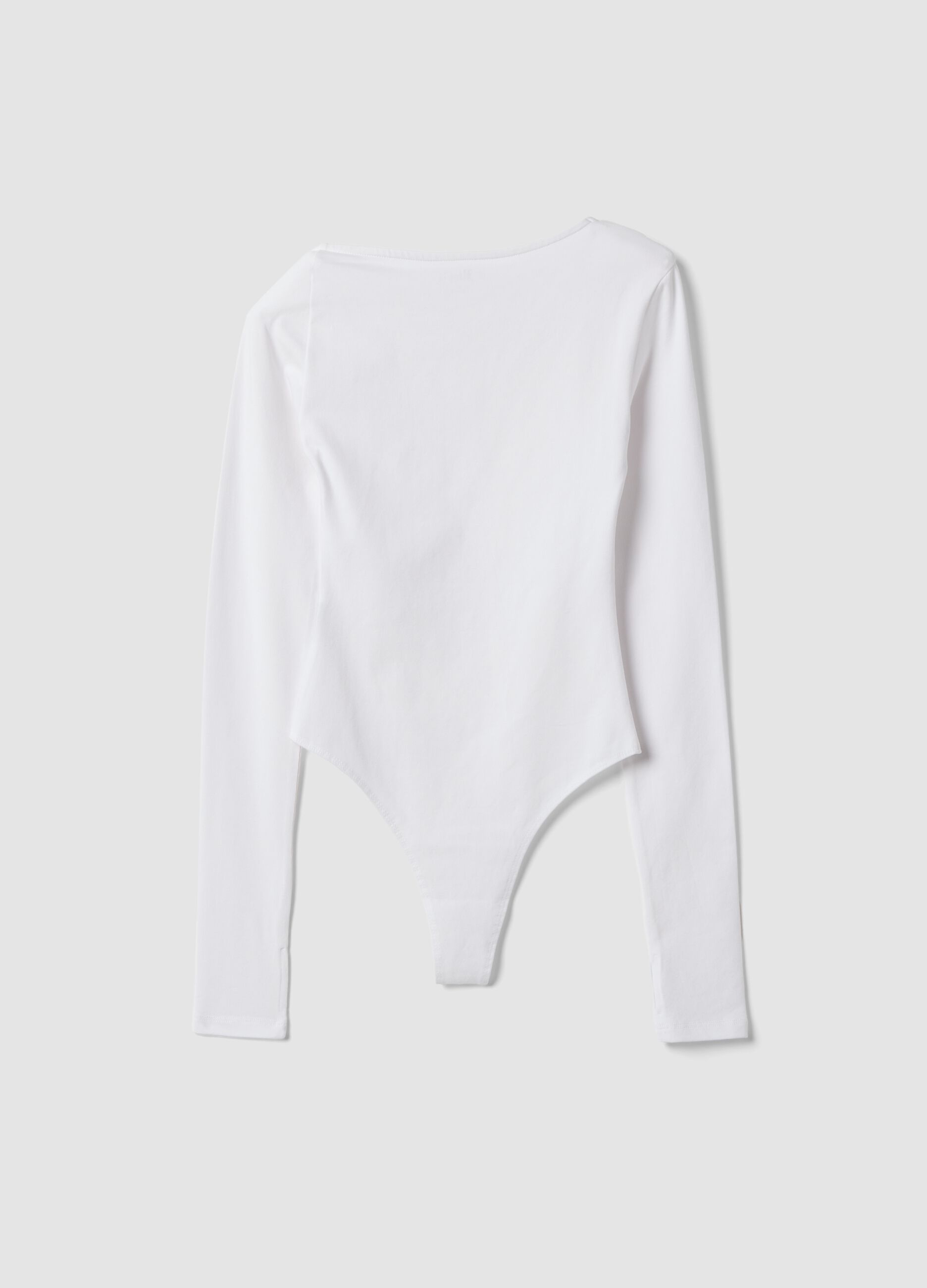 Asymmetrical Bodysuit White