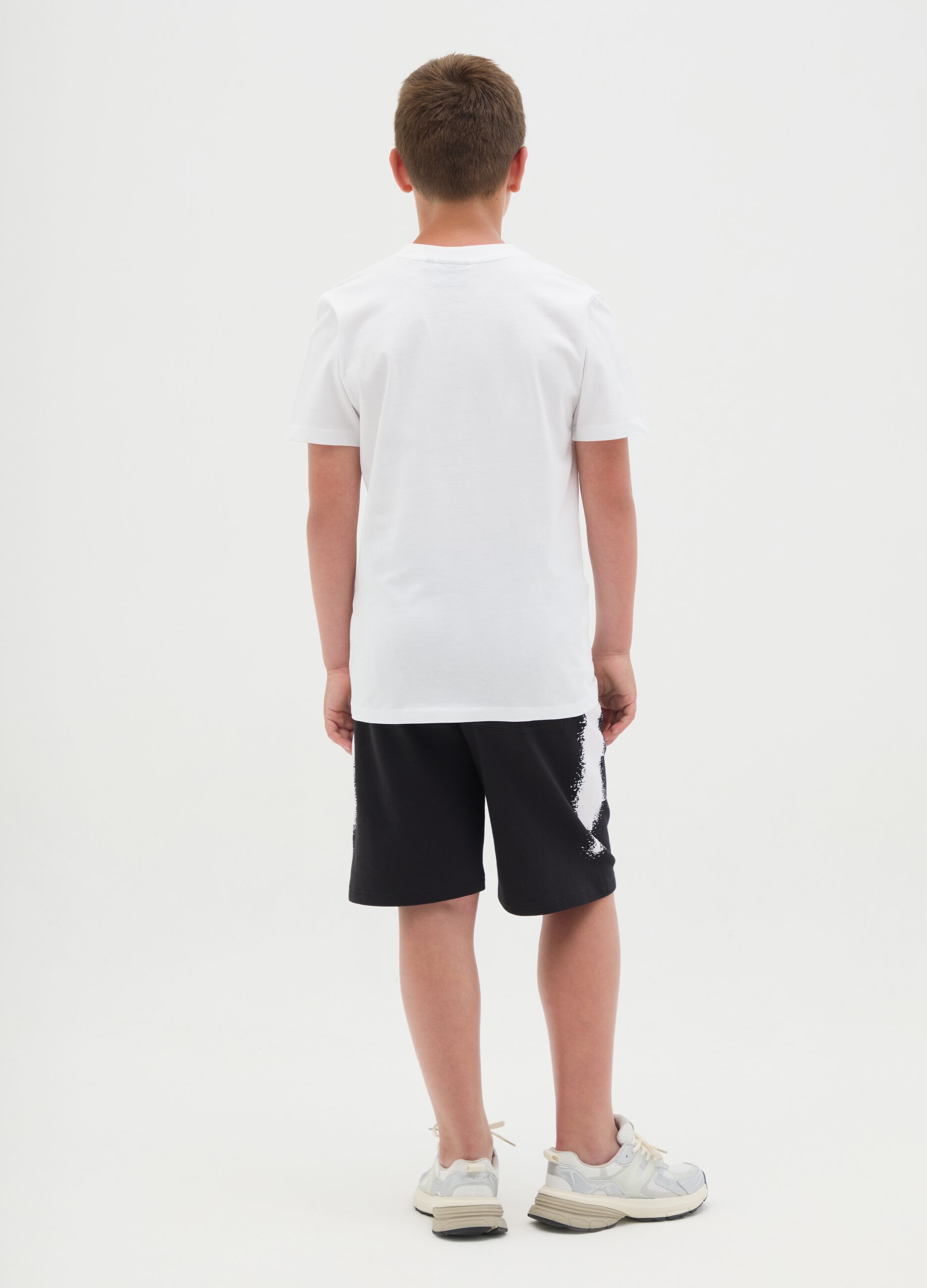 Multicolour regular fit boys' set in pure cotton with Chicago Bulls logo
