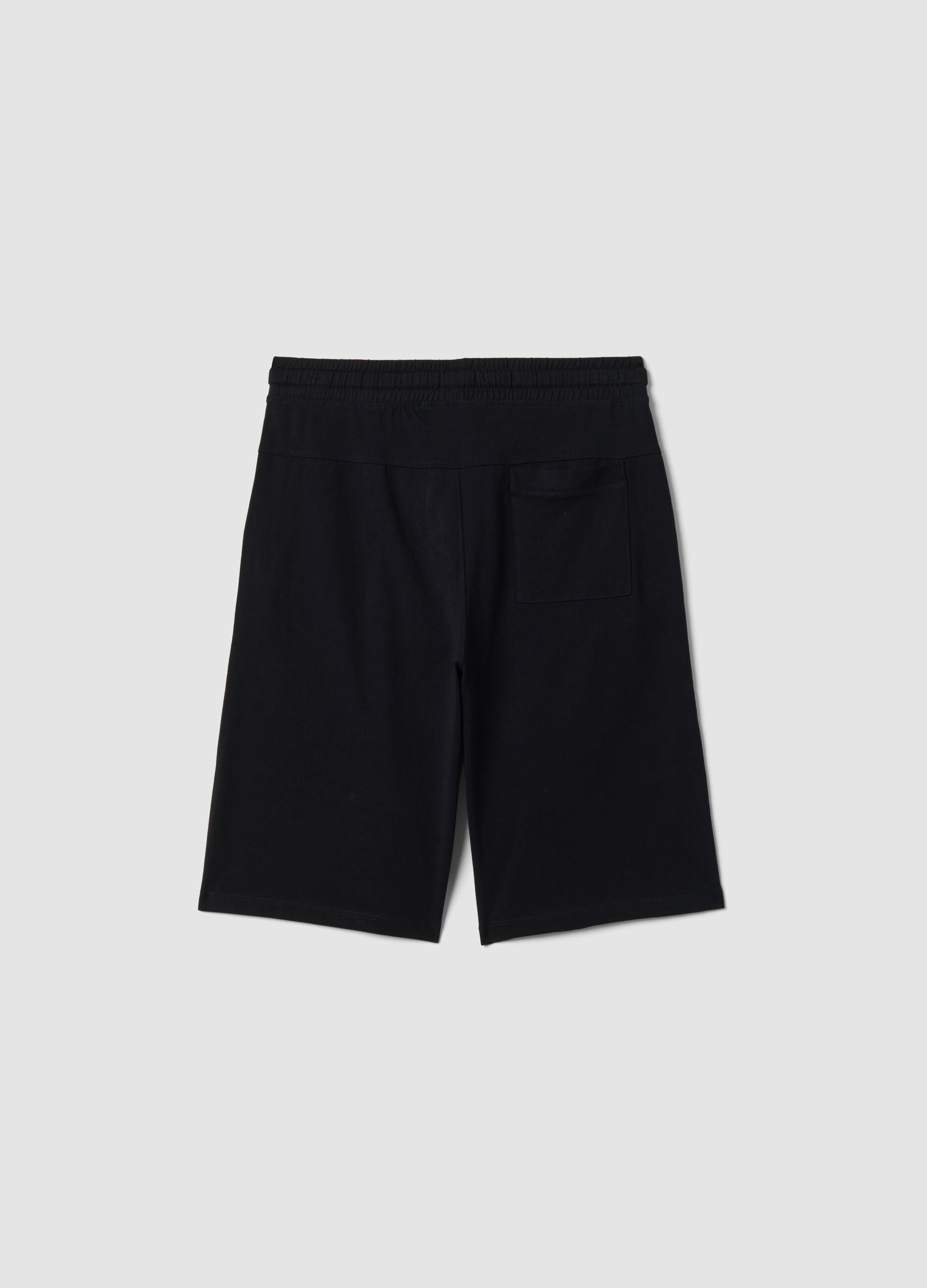 Blue organic cotton shorts with elasticated waist