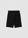 Blue organic cotton shorts with elasticated waist_1