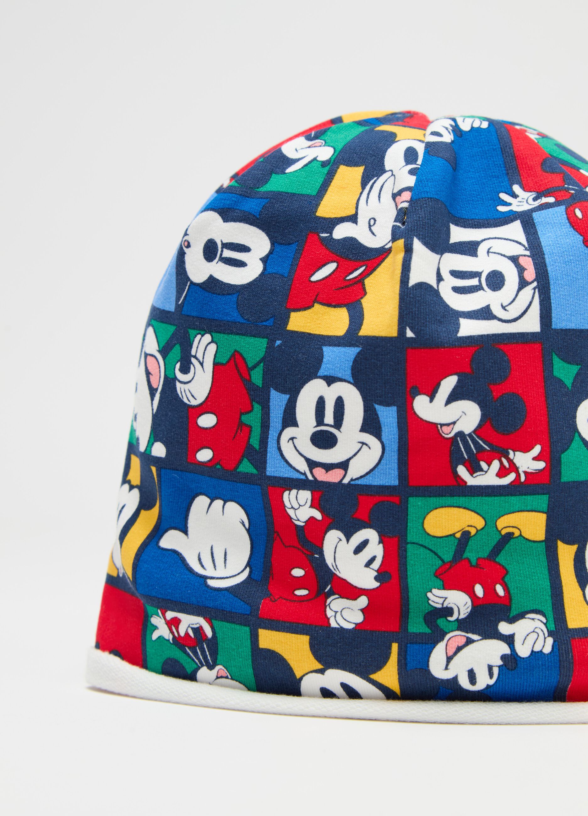 French terry hat with Mickey Mouse print