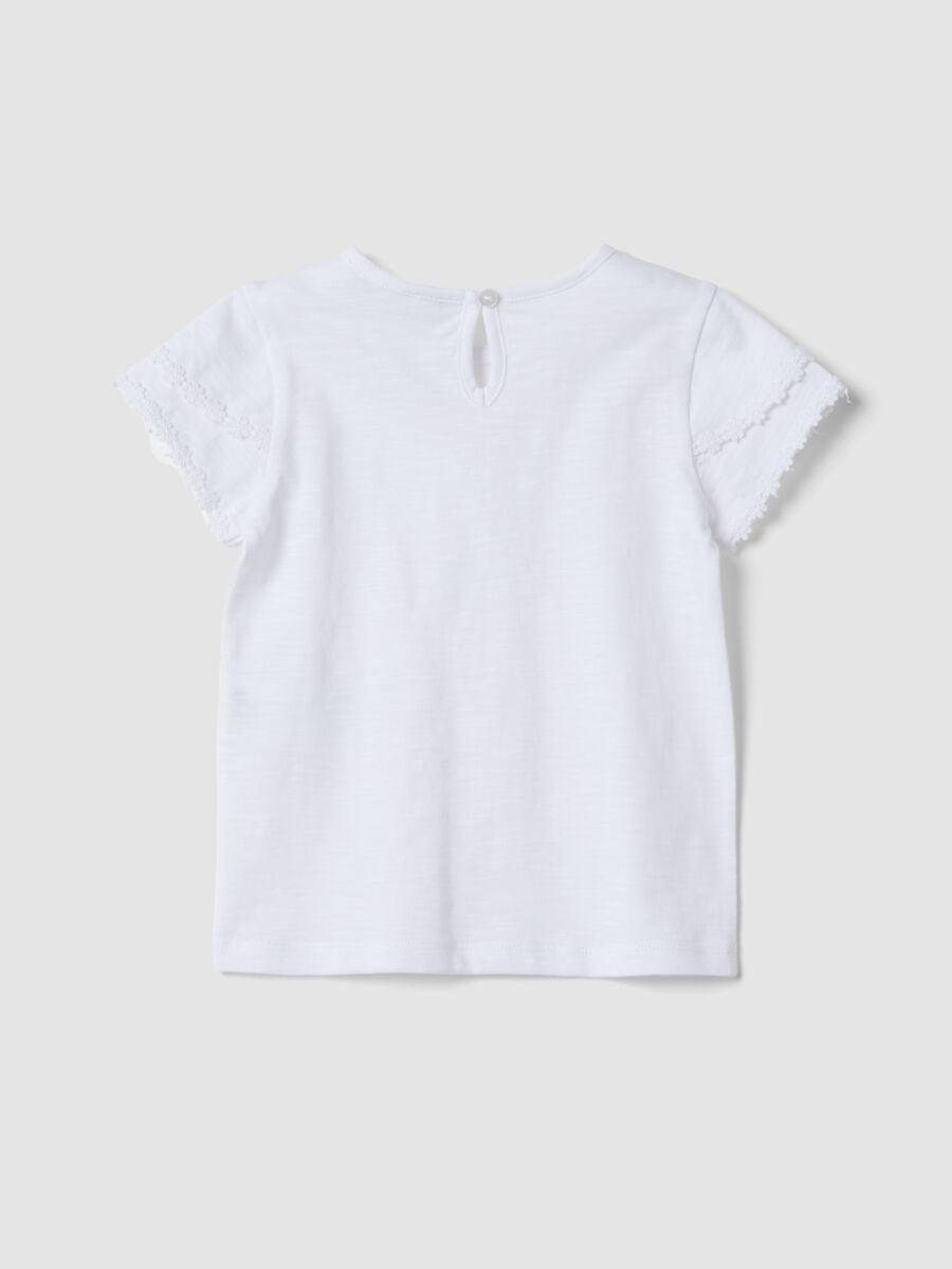 White pure cotton T-shirt with chest pocket_1
