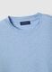 Regular fit light blue linen-cotton blend T-shirt_5