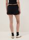 Shorts in misto cotone nero regular fit con coulisse_2