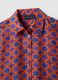 Multicolour regular fit Lyocell blend shirt with geometric pattern_5