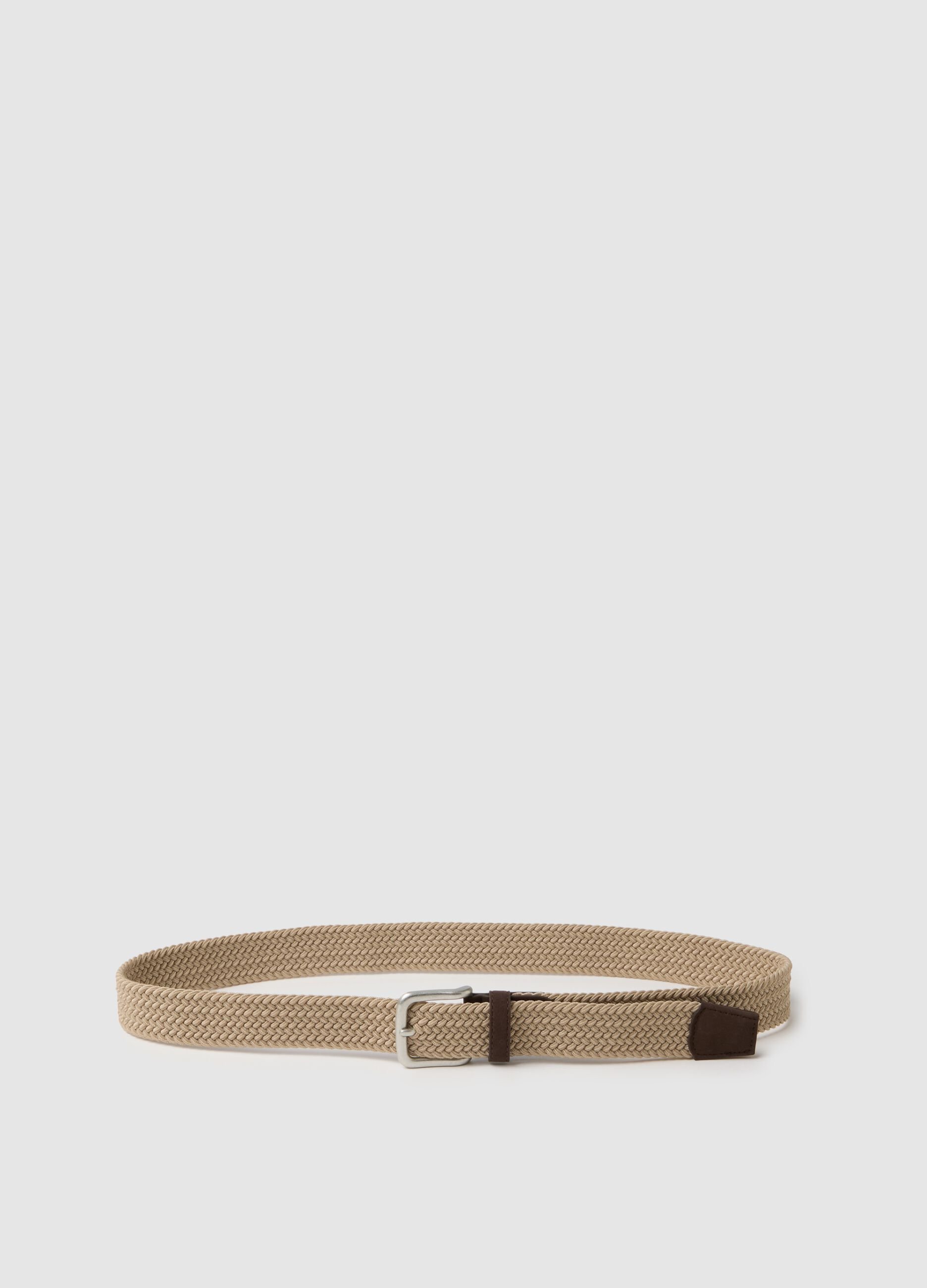 Multicolour Braided Belt with Metal Buckle