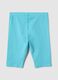 Light blue stretch cotton leggings for girls - skinny fit_1
