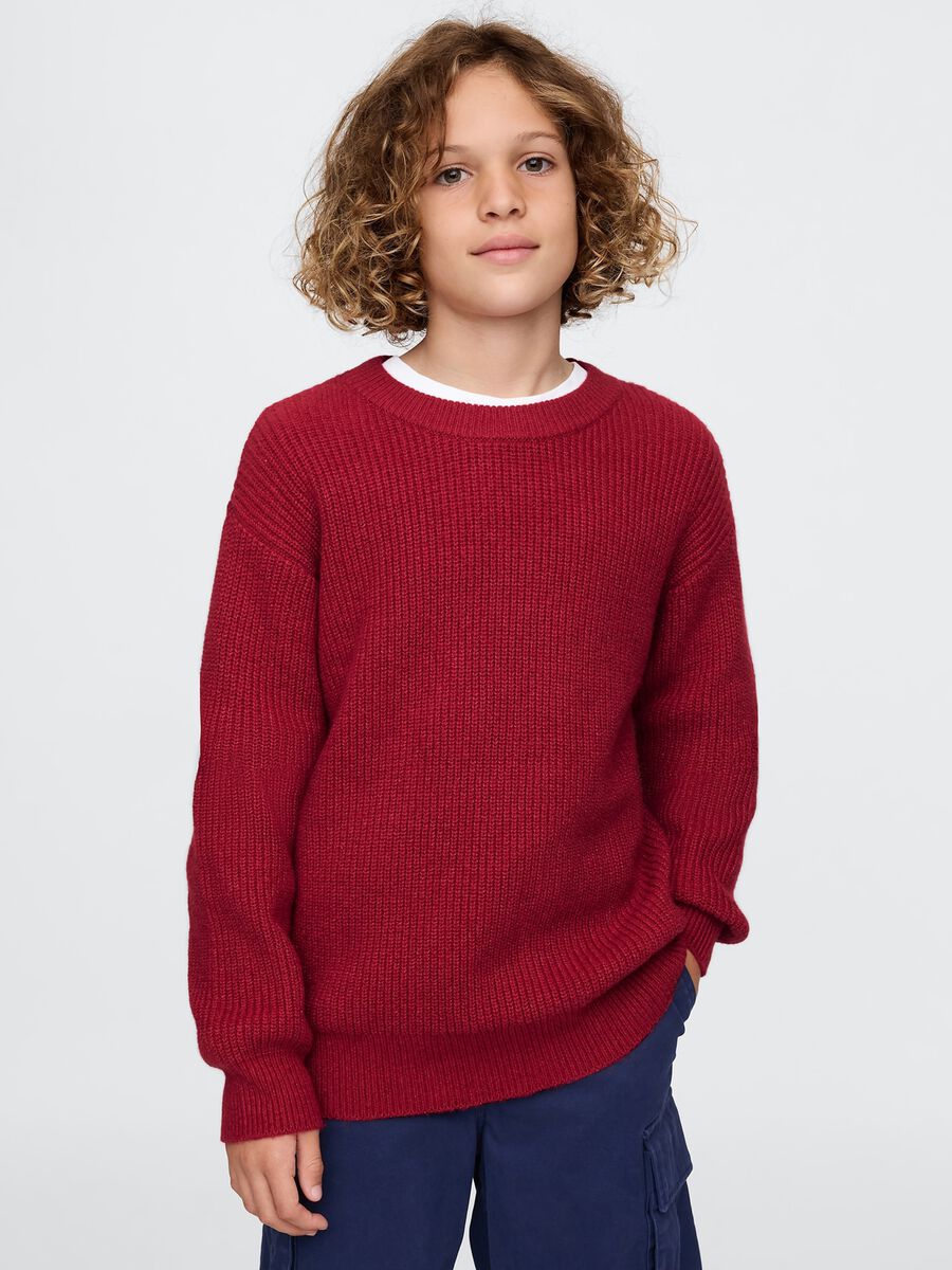 Pullover with ribbed design_0