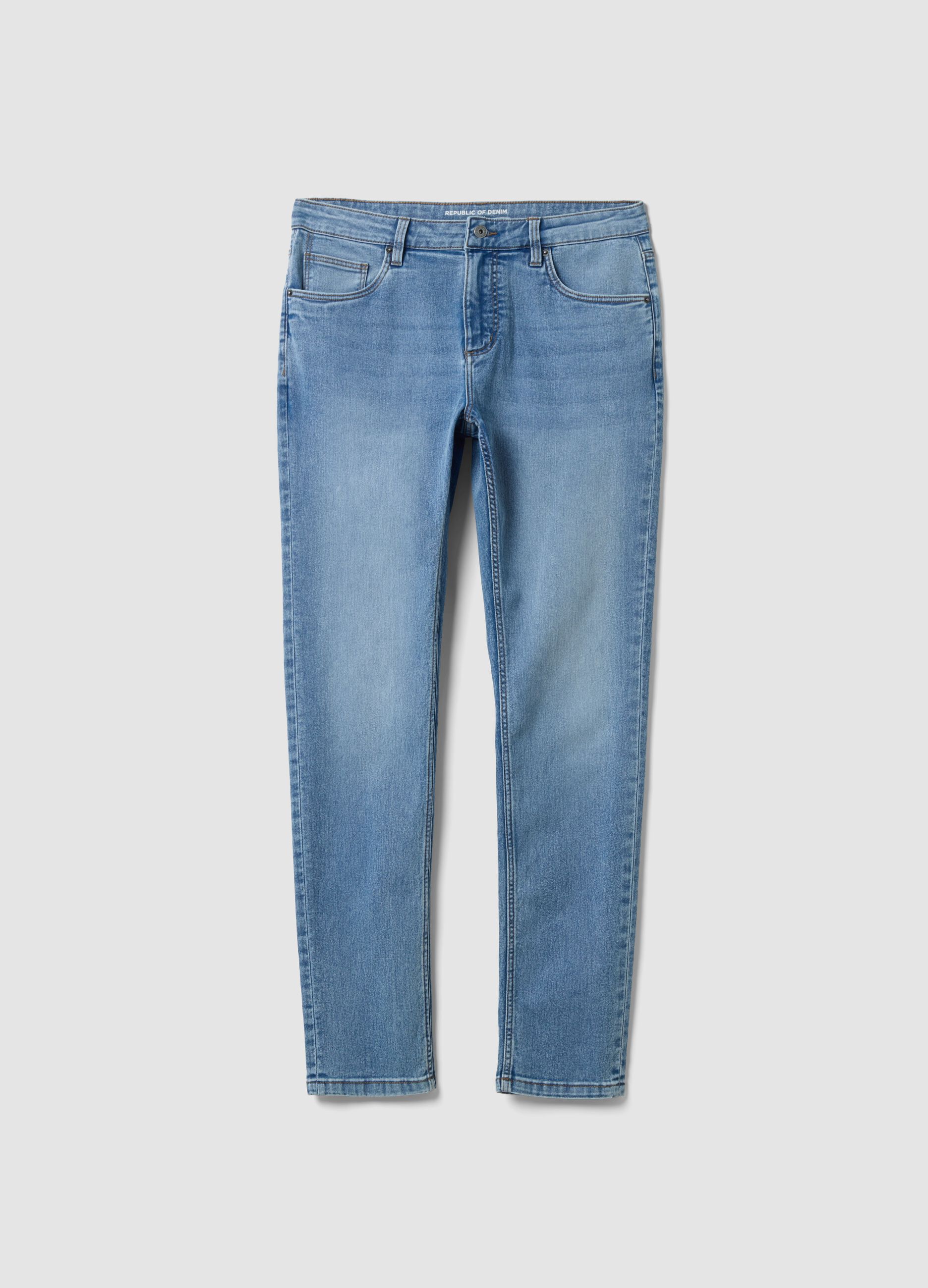 Skinny fit stretch cotton denim jeans