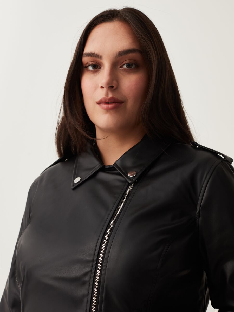 Giacca chiodo con zip Curvy_1