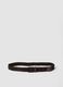 Brown braided belt with metal buckle_0
