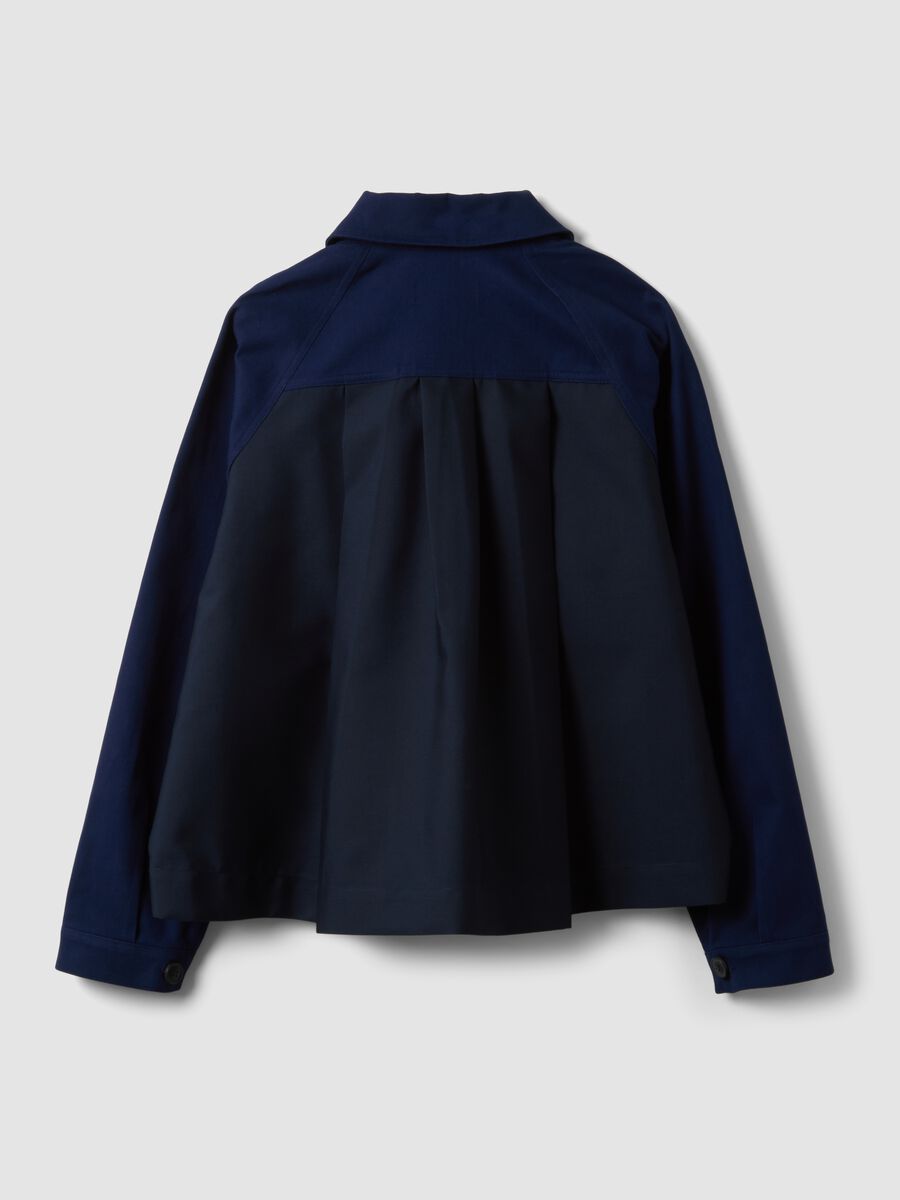 Blue pure cotton regular-fit shacket_2