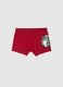 Red Christmas boxers in pure cotton regular fit with print_0