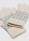 Beige gloves with grey geometric pattern_2