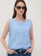Sky-Blue Pure Cotton Blouse with Floral Embroidery, Regular Fit_0