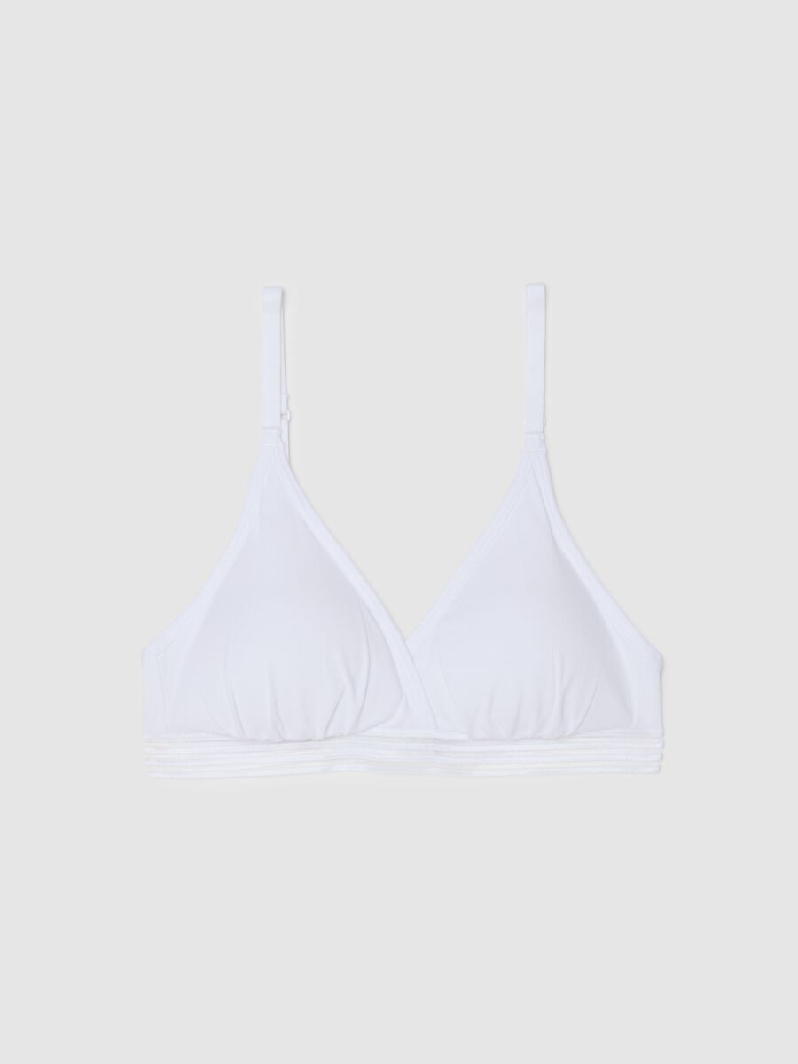 Women's Stretch Cotton White Bra_0