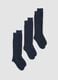 3-pack of long blue socks in stretch organic cotton_0