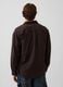 Dark brown cotton-lyocell blend shirt_2