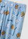 Pigiama azzurro in puro cotone organico con stampa "Best Friend 4 Ever"_3