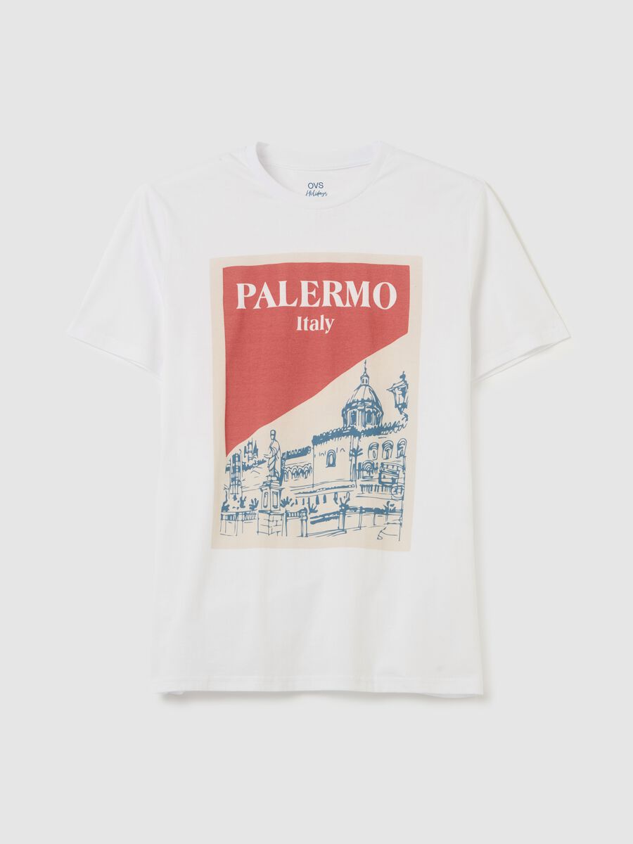 Cotton T-shirt with "Palermo Italy" print_4