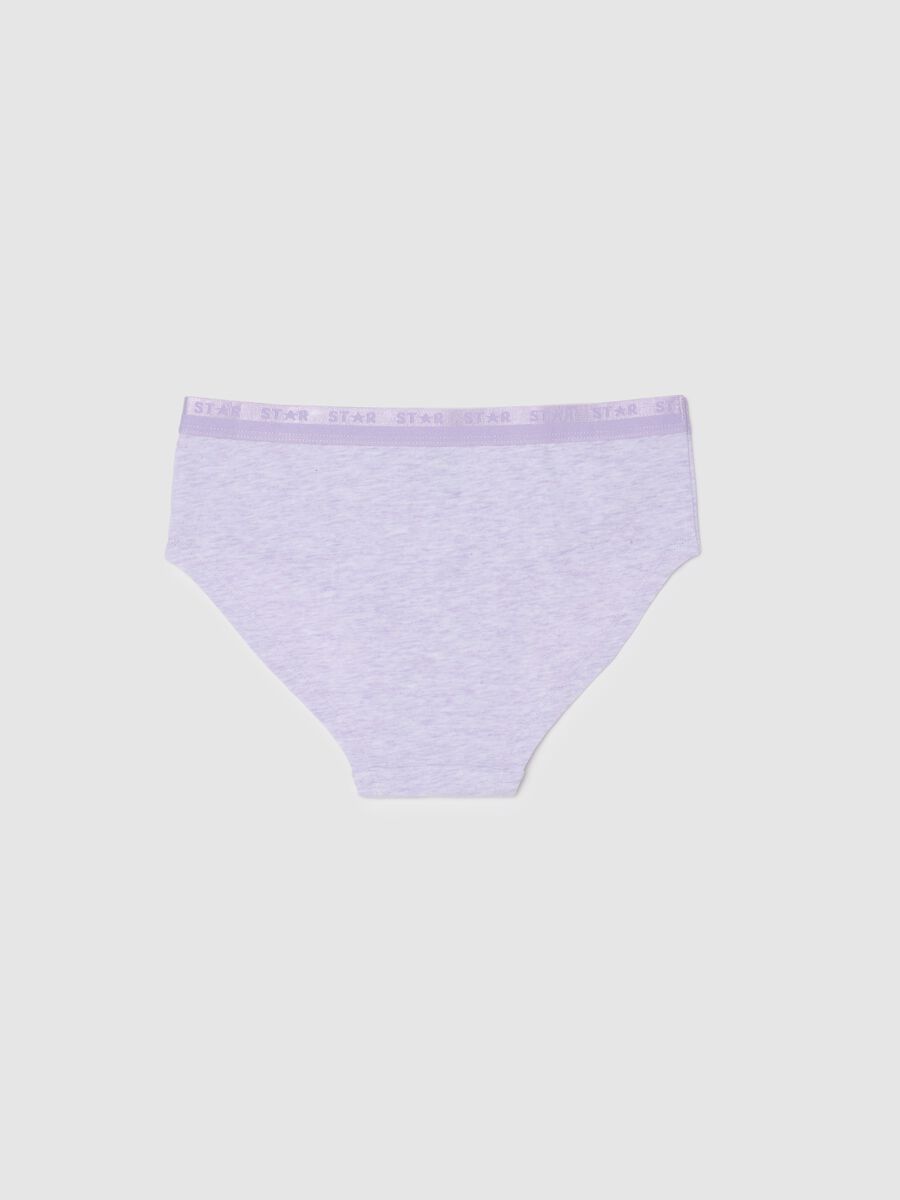 Mutandine in cotone elasticizzato viola per bambine regular fit_1