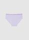 Purple stretch cotton briefs for girls, regular fit_1