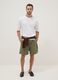 Green regular-fit pure cotton shorts_0
