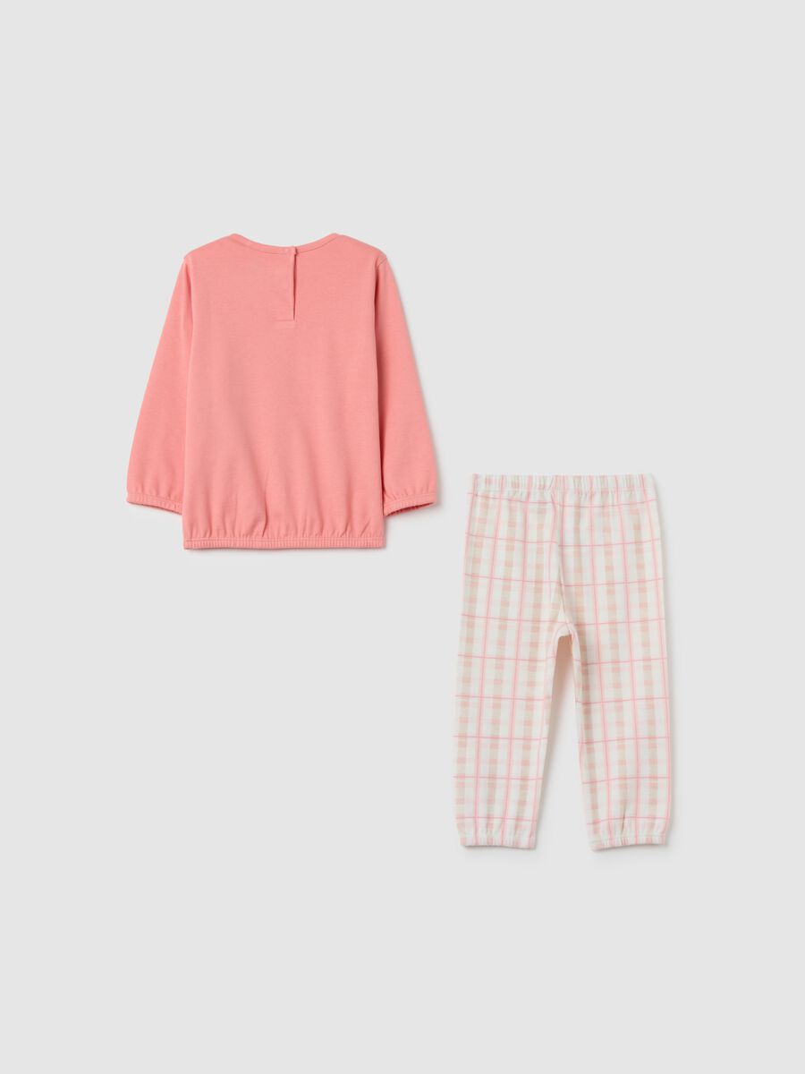 Pink Pure Cotton Girl's Pyjama Set_1