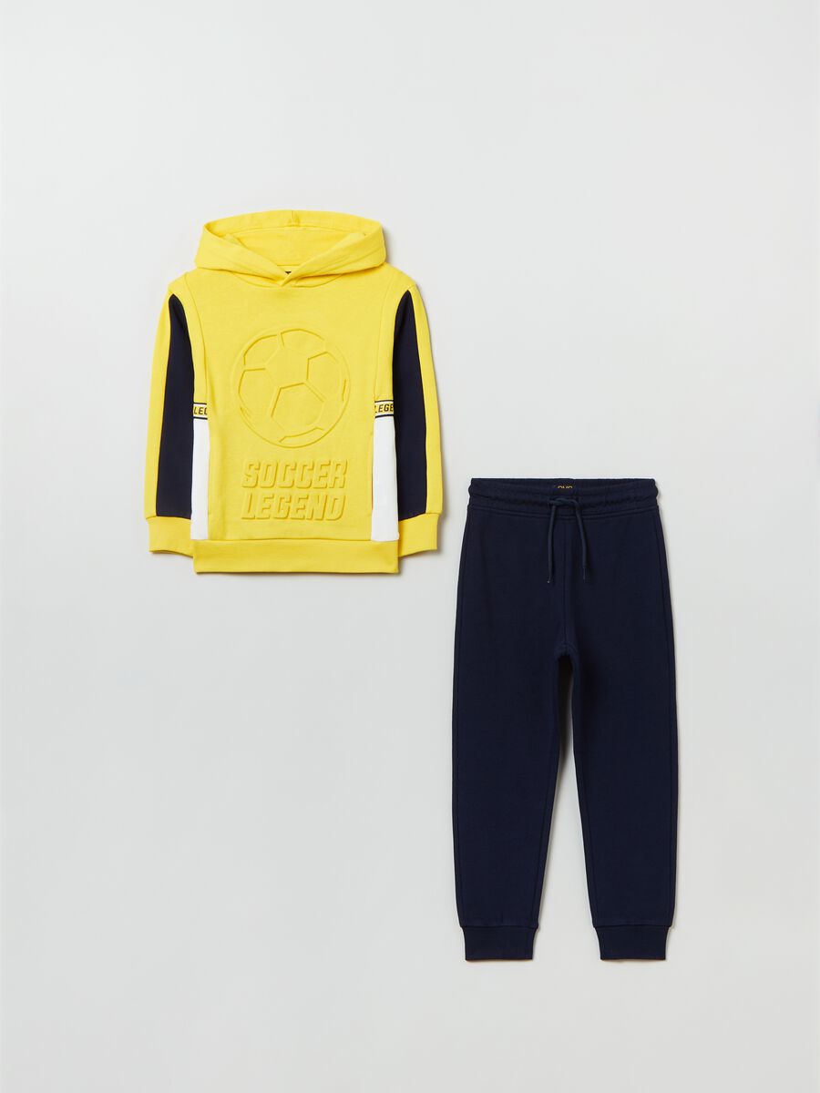 Jogging set in felpa con stampa_0