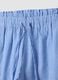Blue striped shorts in pure cotton_5